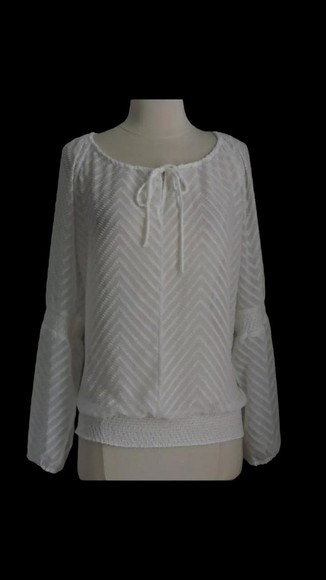 Laundry by Shelli Segal sheer White Victorian Pirate Blouse, Tunic, Costume 14 - Picture 2 of 11